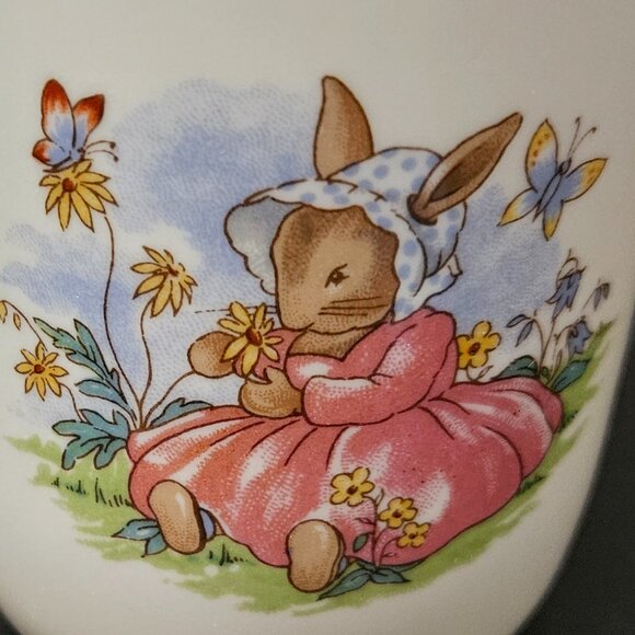 Vtg Royal Doulton Bunnykins 3 pc. English Fine Bone China – Plate, Bowl, Cup - Picture 14 of 16